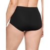 image:imageOlga Womens Olga By Warners Womens No Pinching No Problems 3 Pack Tailored High Waist Microfiber BriefsBlush Pressed Flowers Toasted AlmondBlack