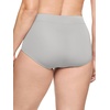 image:imageOlga Womens Olga By Warners Womens No Pinching No Problems 3 Pack Tailored High Waist Microfiber BriefsIvory Mist Duo DotPlatinumSmoke