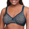 image:imageOlga Womens Sheer Leaves Minimizer BraDeep Teal W Sesame