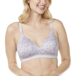 image:imageOlga Womens Full Figure Cloud 9 WireFree Convertible Contour BraThistle Floral Imprint