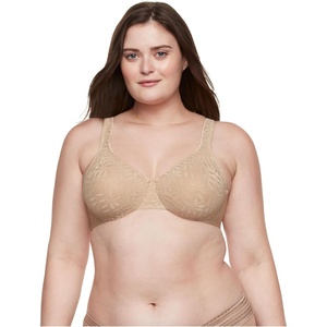 image:imageOlga Womens Sheer Leaves Minimizer BraFrench Toast