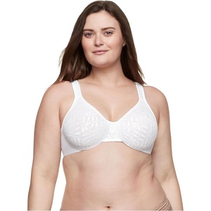 image:imageOlga Womens Sheer Leaves Minimizer BraWhite