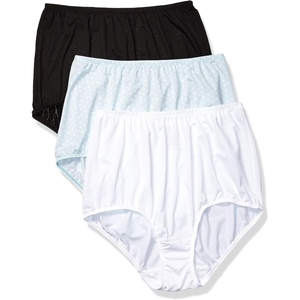 image:imageOlga womens Without a Stitch 3 Pack BriefBlackWhiteStarlight Ditsy Print