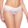 image:imageWarners womens No Pinching No Problems Digfree Comfort Waist With Lace Microfiber Hipster 5609jIvory Mist  Primrose Watercolor Garden