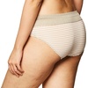 image:imageWarners womens No Pinching No Problems Digfree Comfort Waist With Lace Microfiber Hipster 5609jToasted Almond Stripe