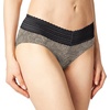 image:imageWarners womens No Pinching No Problems Digfree Comfort Waist With Lace Microfiber Hipster 5609jToasted AlmondBlack Swirl Pant