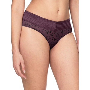 image:imageWarners womens No Pinching No Problems Digfree Comfort Waist With Lace Microfiber Hipster 5609jBurgundy Soft Vines