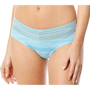 image:imageWarners womens No Pinching No Problems Digfree Comfort Waist With Lace Microfiber Hipster 5609jCanal Blue