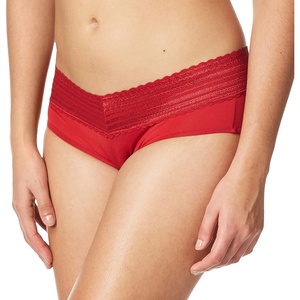 image:imageWarners womens No Pinching No Problems Digfree Comfort Waist With Lace Microfiber Hipster 5609jClassic Red