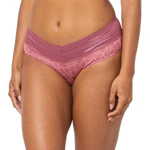 image:imageWarners womens No Pinching No Problems Digfree Comfort Waist With Lace Microfiber Hipster 5609jDeco Rose Chalk Floral