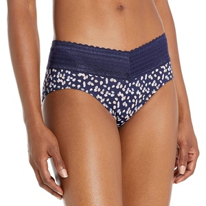 image:imageWarners womens No Pinching No Problems Digfree Comfort Waist With Lace Microfiber Hipster 5609jEvening Blue Falling Petals