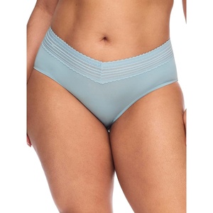 image:imageWarners womens No Pinching No Problems Digfree Comfort Waist With Lace Microfiber Hipster 5609jForgetmenot
