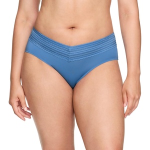 image:imageWarners womens No Pinching No Problems Digfree Comfort Waist With Lace Microfiber Hipster 5609jFrench Blue
