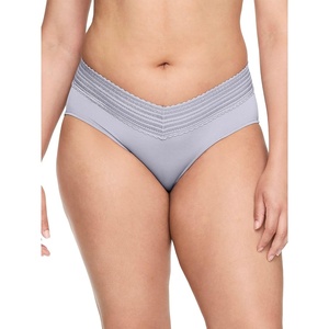 image:imageWarners womens No Pinching No Problems Digfree Comfort Waist With Lace Microfiber Hipster 5609jHaze