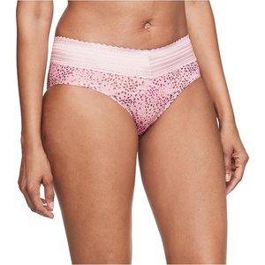 image:imageWarners womens No Pinching No Problems Digfree Comfort Waist With Lace Microfiber Hipster 5609jLilac Petals Print