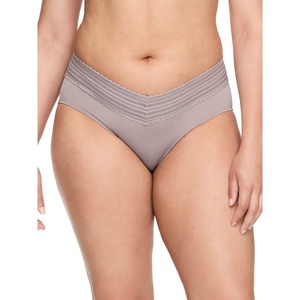 image:imageWarners womens No Pinching No Problems Digfree Comfort Waist With Lace Microfiber Hipster 5609jMink