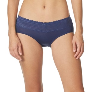 image:imageWarners womens No Pinching No Problems Digfree Comfort Waist With Lace Microfiber Hipster 5609jNavy Ink