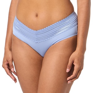 image:imageWarners womens No Pinching No Problems Digfree Comfort Waist With Lace Microfiber Hipster 5609jPeriwinkle