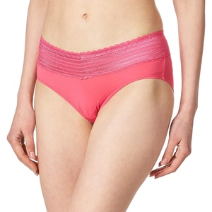 image:imageWarners womens No Pinching No Problems Digfree Comfort Waist With Lace Microfiber Hipster 5609jPink Glow