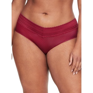 image:imageWarners womens No Pinching No Problems Digfree Comfort Waist With Lace Microfiber Hipster 5609jPomegranate Eensy Dot