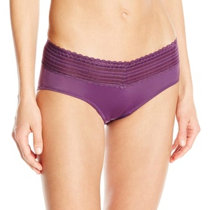 image:imageWarners womens No Pinching No Problems Digfree Comfort Waist With Lace Microfiber Hipster 5609jPurple Fig