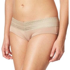 image:imageWarners womens No Pinching No Problems Digfree Comfort Waist With Lace Microfiber Hipster 5609jToasted Almond